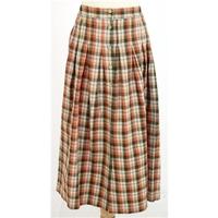 BNWT Alice Collins size 10 cream, peach & green checked skirt