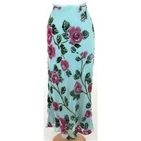BNWT Monsoon, size 12 blue floral long skirt