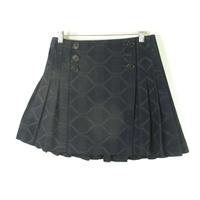 BNWT Kangol For Topshop Size 10 Navy Blue And Grey Geometric Patterned Skirt