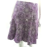 BNWT M&S Size 12 Mulberry And White Geometric Floral Patterned Skirt