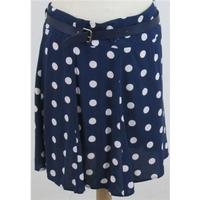 bnwt next size 14 navy polka dot mini skirt