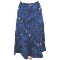 bnwt ms size 12 blue mix flock patterned skirt
