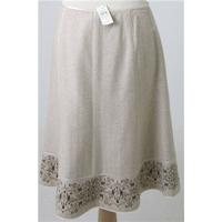 bnwt ann taylor size 8 beige knee length skirt