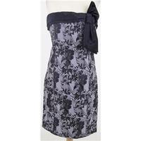 BNWT MK One, size 10 silver-grey & black floral strapless dress