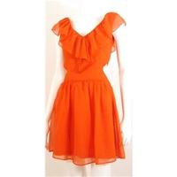 BNWT Rare Size 8 Coral Front Frill Dress with Cutout Sides