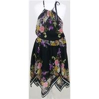 bnwt lussile size s multi coloured halter neck dress