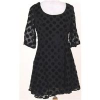 bnwt minkpink size xs black devore spotted skater dress