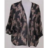 BNWT Quirky Circus by Minkpink, size S black chiffon feather print jacket