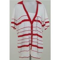 BNWT C&A, size XL white & red striped jumper