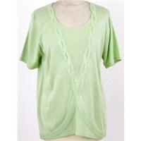 bnwt paramour size lxl pale green short sleeved jumper