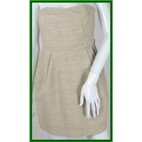 bnwt hm size 8 beige strapless mini dress