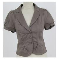 BNWT Miss Posh size 12 mocha short sleeved jacket