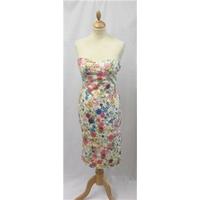 BNWT AD LIB London Size 12 Strapless Cotton Calf Length Dress. AD LIB London - Size: 12 - Multi-coloured - Strapless dress
