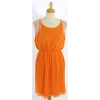 BNWT Pinky Size L Tangerine Embellished Chiffon Style Dress