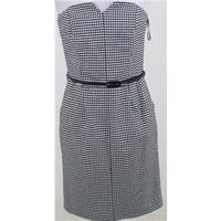 bnwt wallis size 12 black white checked dress