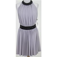 BNWT Asos Petite, size 10 grey halter-neck dress