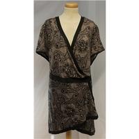 BNWT Joanne Hope size 30 black wrap-around blouse