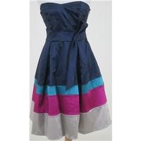 BNWT Coast, size 8 navy, turquoise & pink prom dress