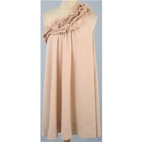 BNWT H&M, size 12 beige asymmetrical dress