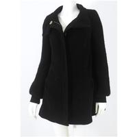 BNWT Miss Sixty Size Large A line Felt Black Coat with knitted sleeves