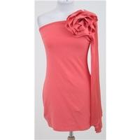 BNWT: AX: Size 10: Orange one shoulder mini dress