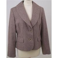 BNWT, Per Una, size 14, pale pink/brown wool jacket