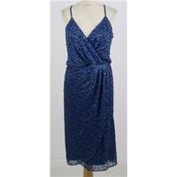 BNWT- Mahima Exim - Size: 10 - Blue sequin wrap dress