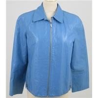 BNWT Armani Exchange, size L sky blue leather jacket