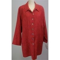 BNWT Markwald, size 22 russet red long sleeved over shirt