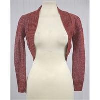 BNWT Muizz - 30 inch Chest - Coral & Sliver Metallic - Bolero Cardigan