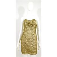 BNWT TNFC London Size 12 Gold Sequinned Party Dress
