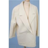 BNWT Vintage 80\'s Damart, size 18 cream mid-length coat