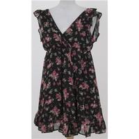 bnwt miso size 10 black pink mix floral dress