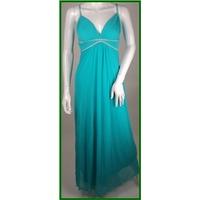 bnwt jane norman size 10 jade blue strapless long evening dress