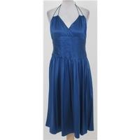 BNWT: Oasis: Size 16: Blue halter-neck dress