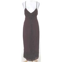 BNWT Karen Millen, size 10 burgundy silk dress with black beading