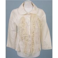 BNWT: John Rocha: Size 8: Ivory frilly jacket