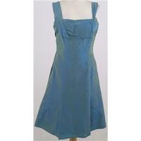 BNWT Jim Helm, size: 12 blue/green silk shantung evening dress