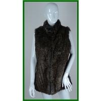 BNWT Cotton Traders - Size: 14 - Brown Faux fur- Gillet