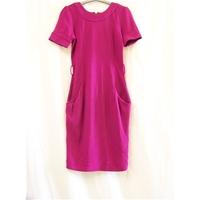 BNWT New Look - Size: 6 - Magenta Belted Pocket Dress