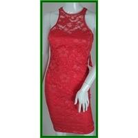 bnwt ax size 10 coral red sleeveless