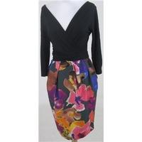 bnwt per una size 8 black multi coloured skirt dress