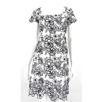 BNWT Monsoon Size 8 Black And White Floral Dress