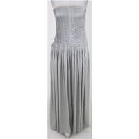 bnwt flynow size 10 long grey evening dress