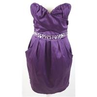 bnwt alter size 8 purple strapless mini dress