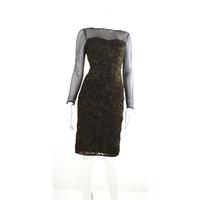 bnwt marks spencer size 8 black and gold evening dress