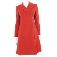 bnwt marks and spencer size 8 red woolcashmere blend coat