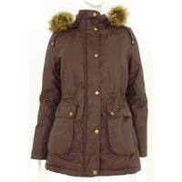 BNWT Marks and Spencer Size 8 Burgundy Padded Coat with Hood