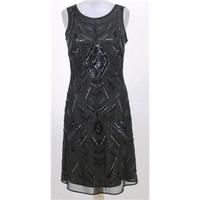 BNWT: Per Una Size 10: Black beaded/sequined cocktail dress