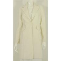 BNWT Marks and Spencer Size 8 White Textured Coat